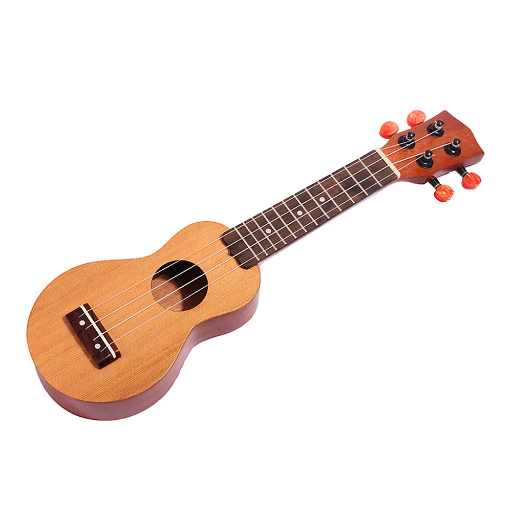 

Mini Pocket Ukelele Solid Spruce Laminated Back Sides Wood Body 45x15x45cm Traditional Shape Kids Beginner Hawaiian Soprano