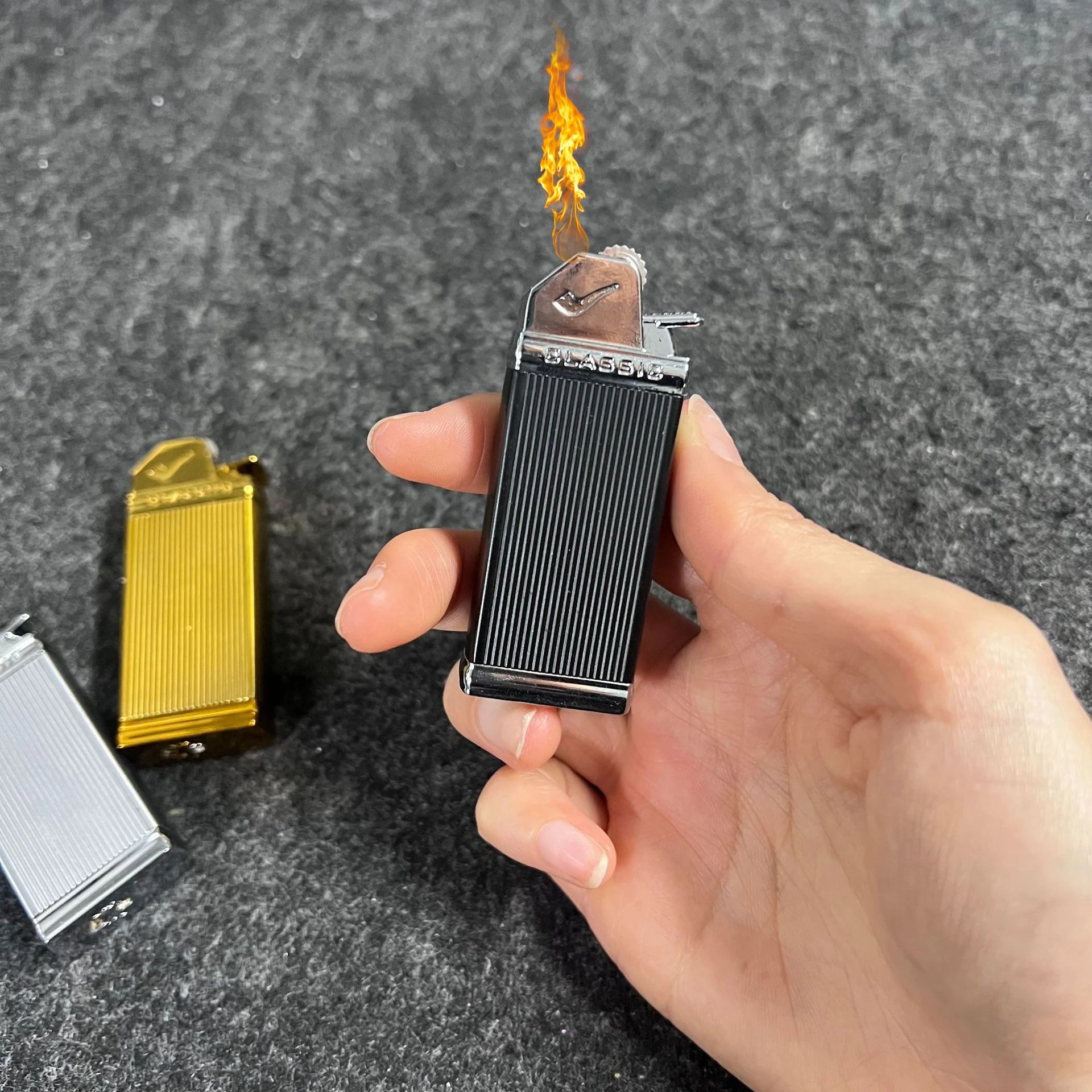 

Premium Metal Pipe Lighter,Refillable Windproof Jet Flame Lighter,Luxury Minimalist Design,Pipe,Cigarette,EDC Gift for Men