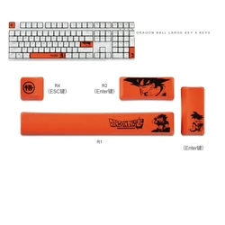 Anime Dragon Ball Kakarotto Mechanical Keyboard Orange 4pcs/Set Keycap Son Goku Cosplay Space Shortcut Key cap Prop Accessories