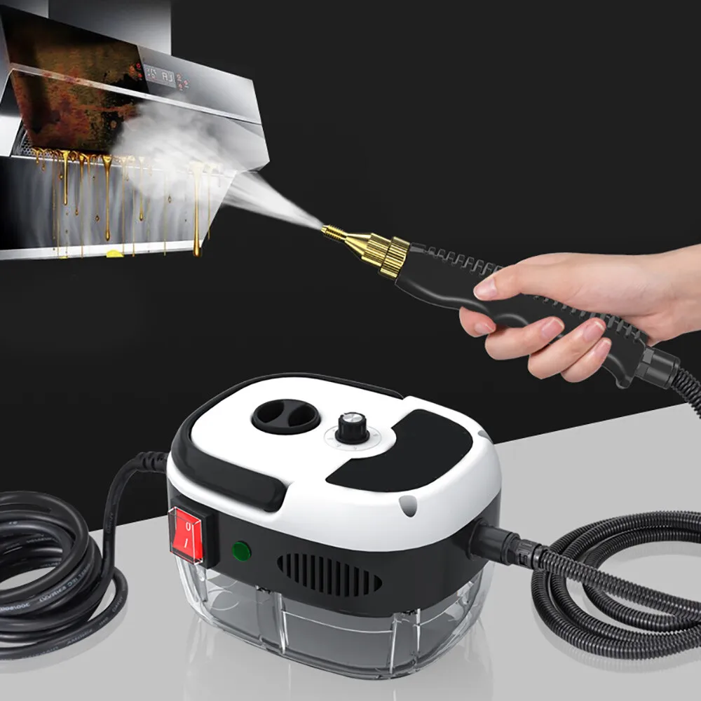 Limpiador de vapor de alta temperatura de mano para el hogar, 2500W, máquina de limpieza detallada de coches