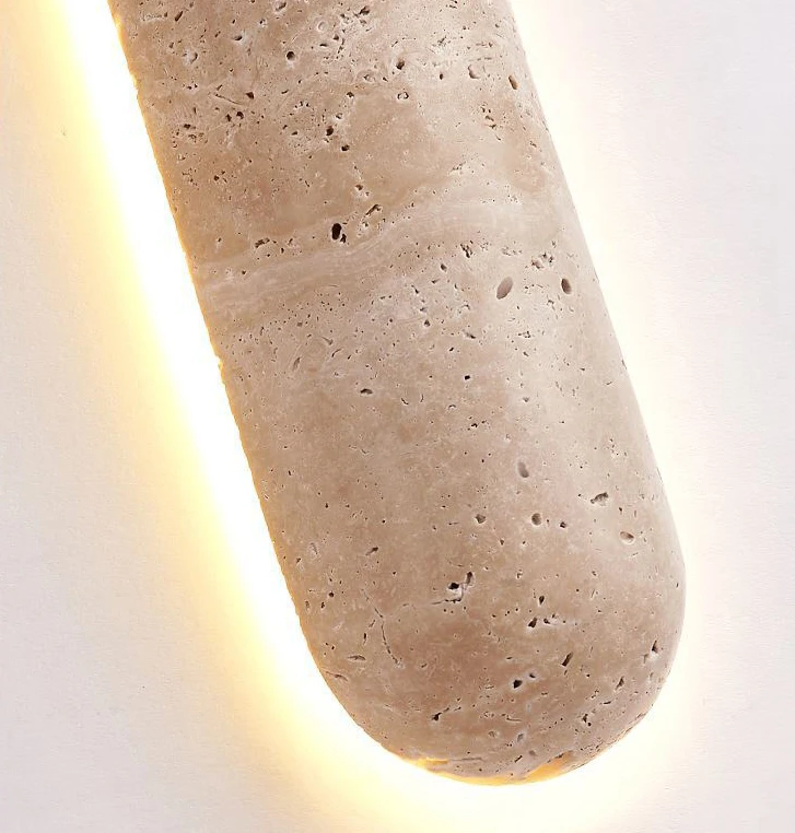 Natural Stone LED Wall Lamp 30 60 90CM Marble Atmosphere