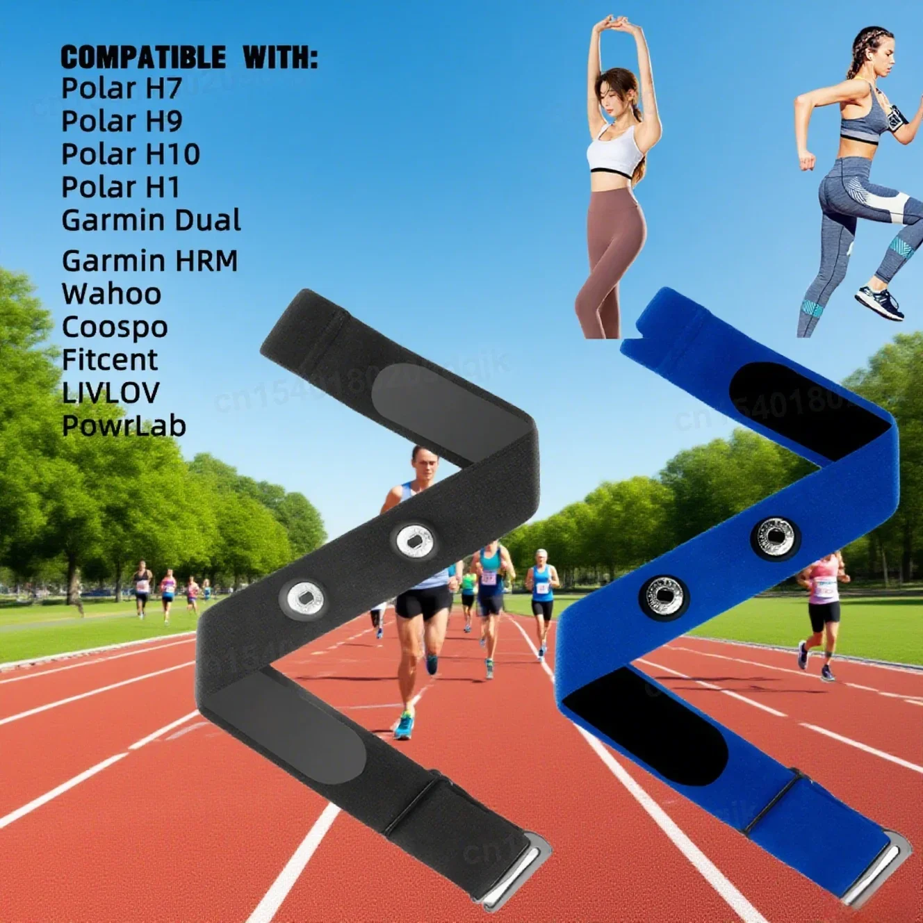 

1pcs Heart Rate Monitor Replacement Strap Compatible with Polar H7 H9 H10 Coospo Wahoo Tick Garmin Magene Sensor Band Belt