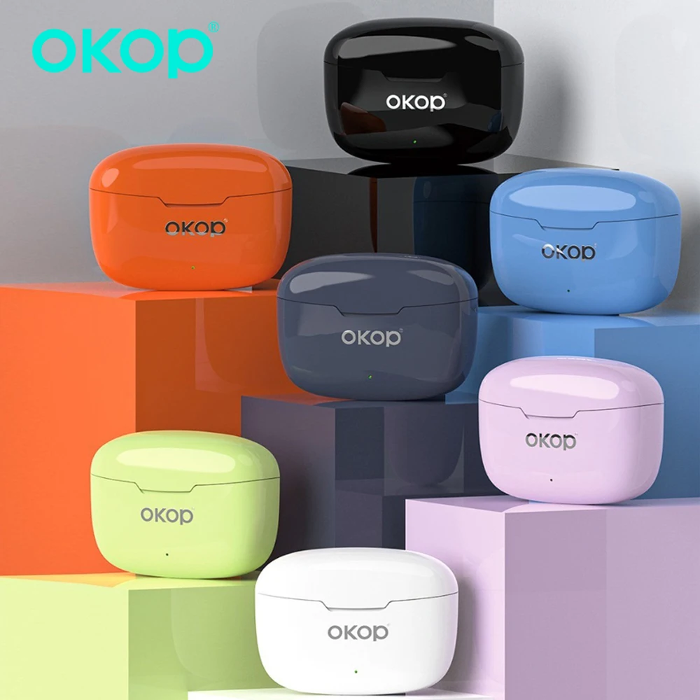 

OKOP Wireless Bluetooth Headset,in-ear Active Noise Cancellation Headset,Game Low Latency Headset,Long Battery Life Headphones