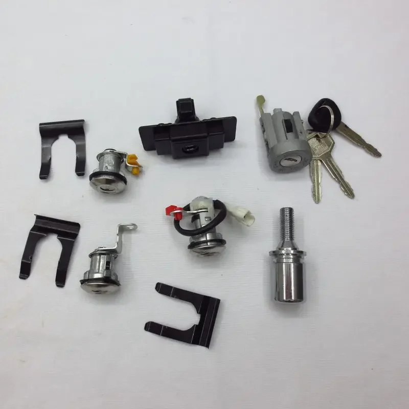 QDARCTIC-Ignição carro conjunto com chave, porta-luvas, pneu sobresselente, porta do cilindro de bloqueio, chave para Mitsubishi Pajero, Montero, MK2, 4G54, 4G64, 4M40