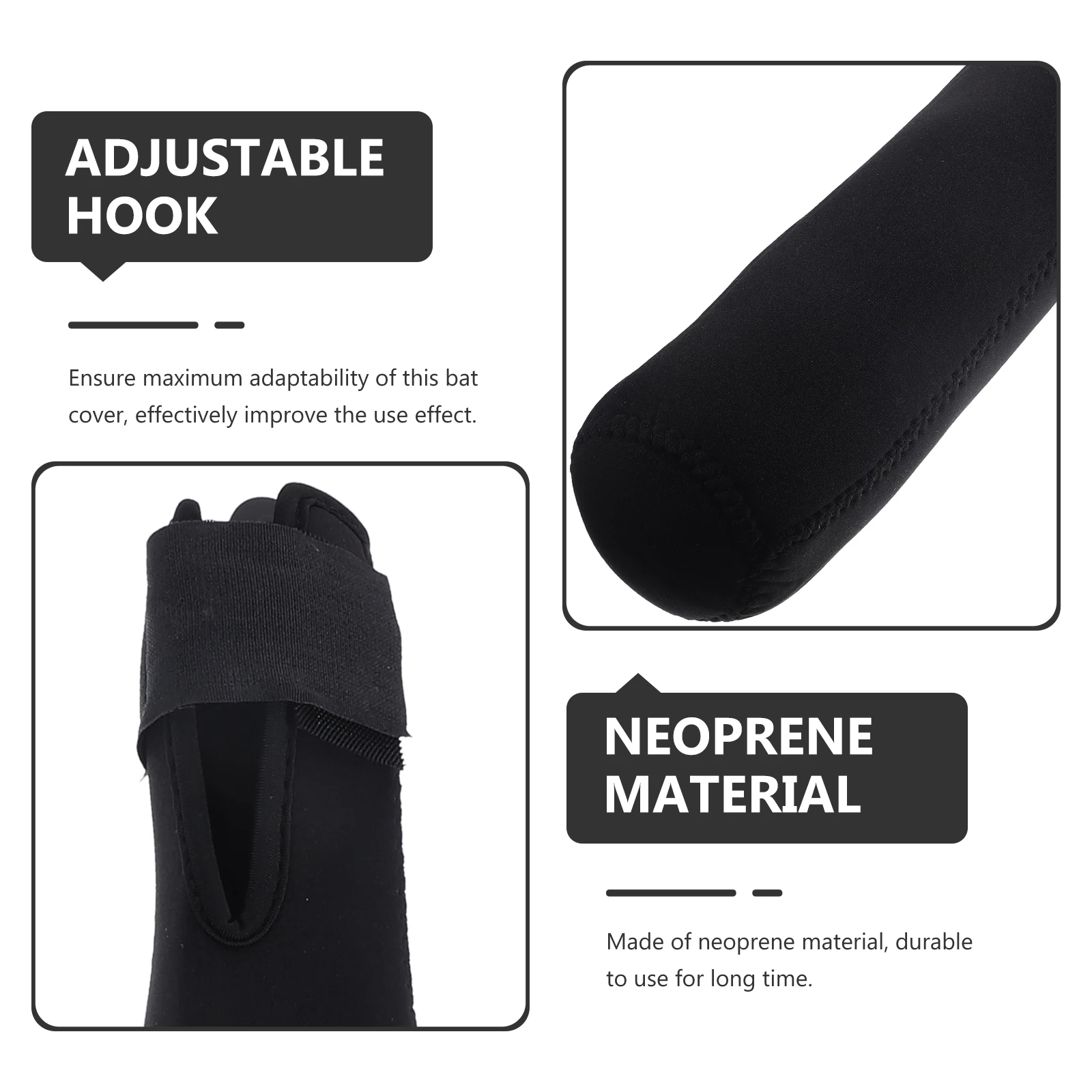 

Baseball Bat Cover Neoprene Softball Bat Sleeve Adjustable Fit For Golf Baseball Sports Equipment Men Women Adults