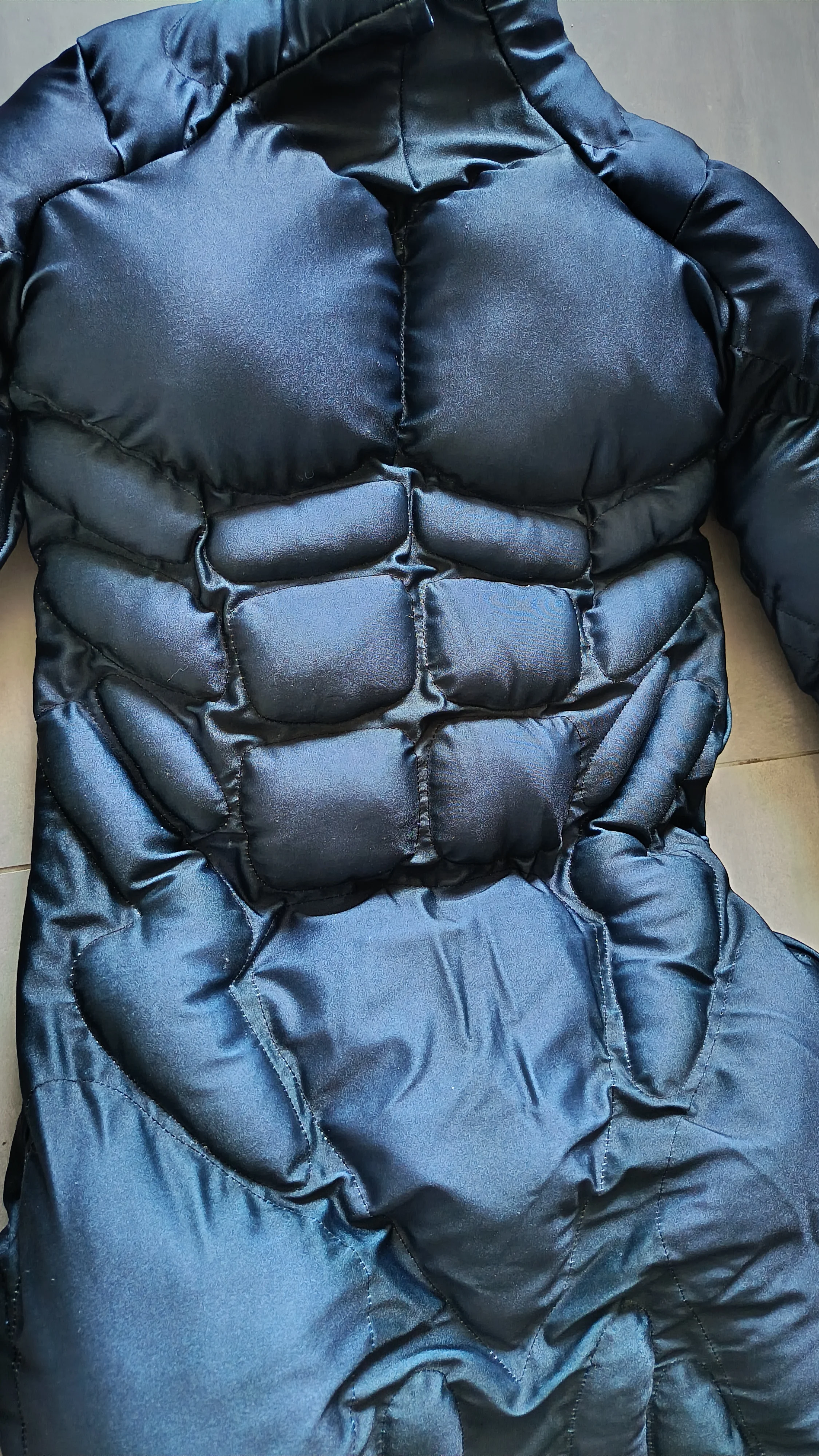 Top Quality Fullbody Muscle Padding Bat Cosplay Costume Add Bat Logo Bat Costume Fake Muscle Suit Fullbody Muscular Bat Suit
