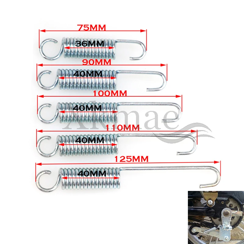 

75mm 90mm 100mm 110mm 12125mm Kickstand Spring For CRF50 TTR Lifan YX Zongshen SSR Dirt Pit Bik