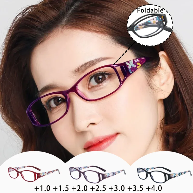 3PCs Stilvolle Unisex Lesebrille Faltbare Anti Blau Licht Ultraleichte Brille Elegante Anti Müdigkeit Tragbare Brillen 1,0 Bis 4,0