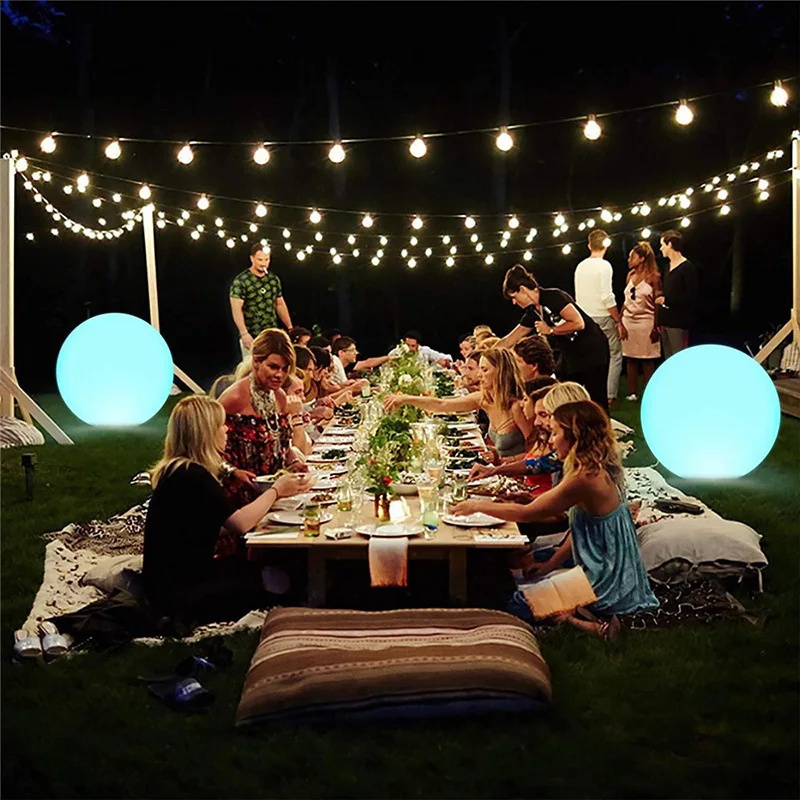 New Solar Light Water Remote Control Luminous Ball Outdoor Lawn with LED Light Ball 16 Color Adjustable Circular Luminous Ball
