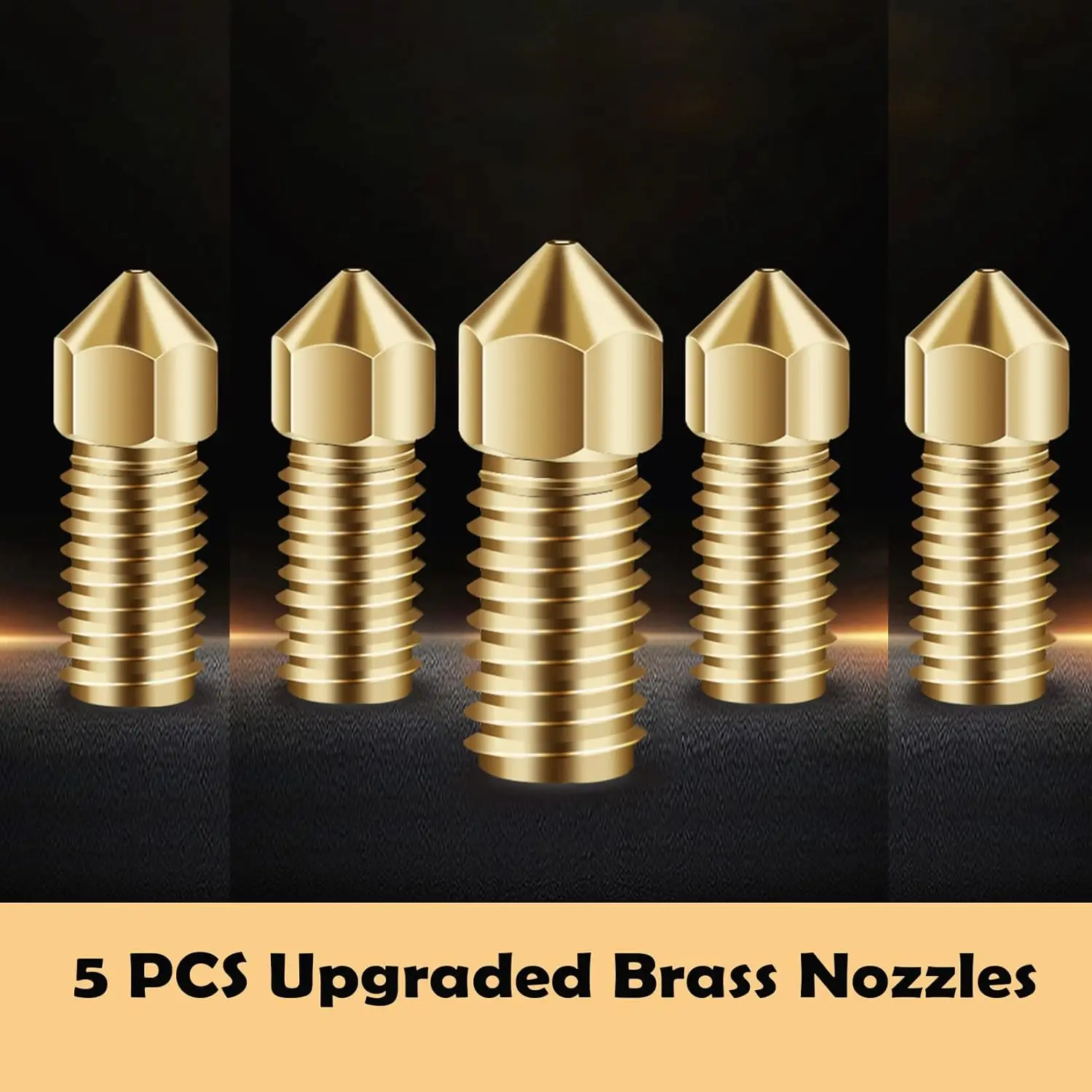 AnkerMake M5 Upgrade Brass Nozzle 0.4mm M6 Threaded Nozzles Durable Wear Resistance for 1.75mm Filament M5/M5C 3D Printer