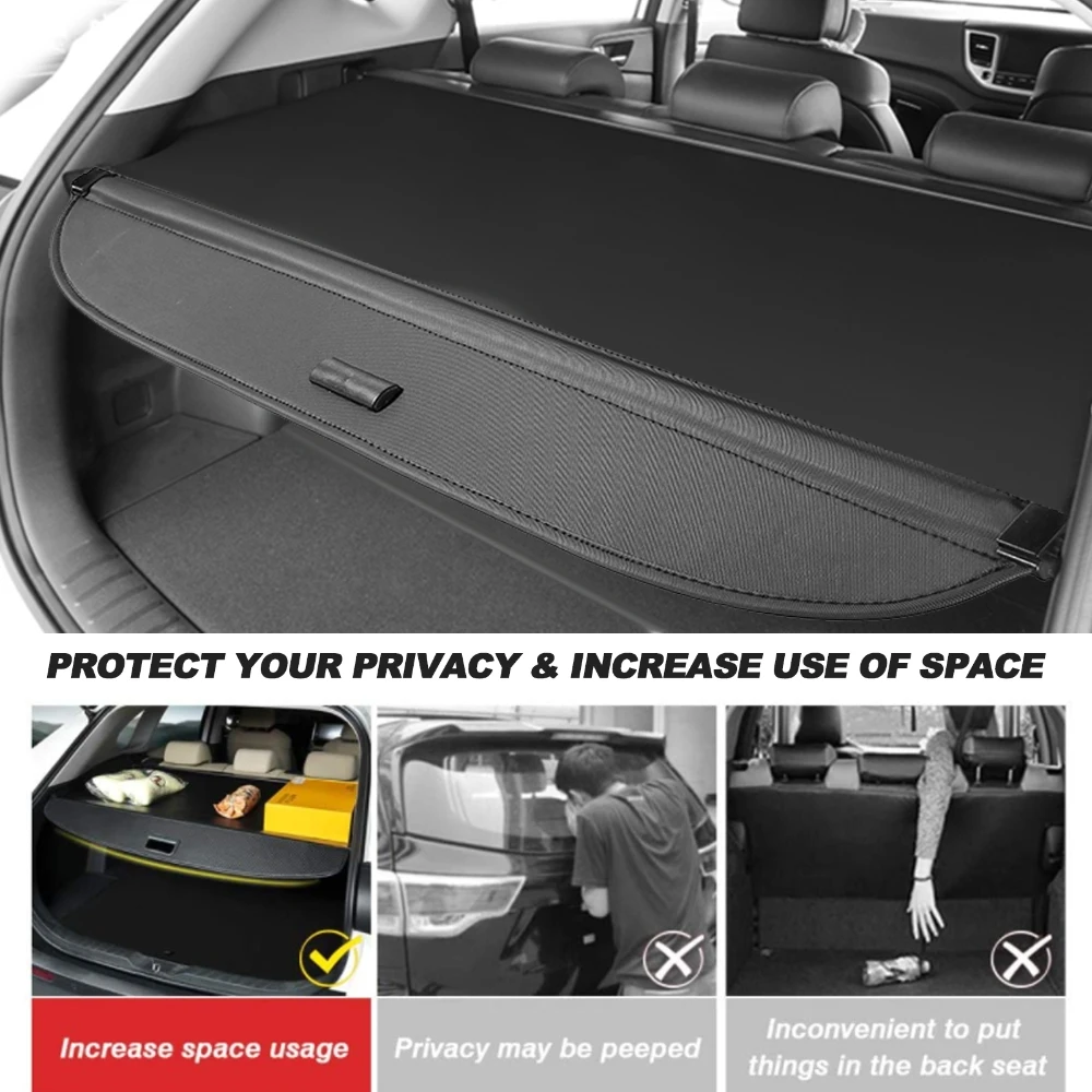 Trunk Privacy Cargo Cover for Toyota RAV4 2006-2012 Retractable Rear Cargo Storage Rack Luggage Security Shield Shade