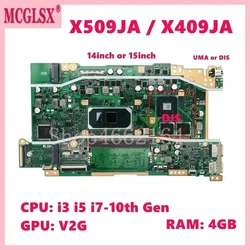 X409JA i5/i7-10th Gen CPU 4GB-RAM Mainboard X409J X509J X509JP X409JP X509JB X409JB X409JA X509JA P1510CJA Laptop Motherboard