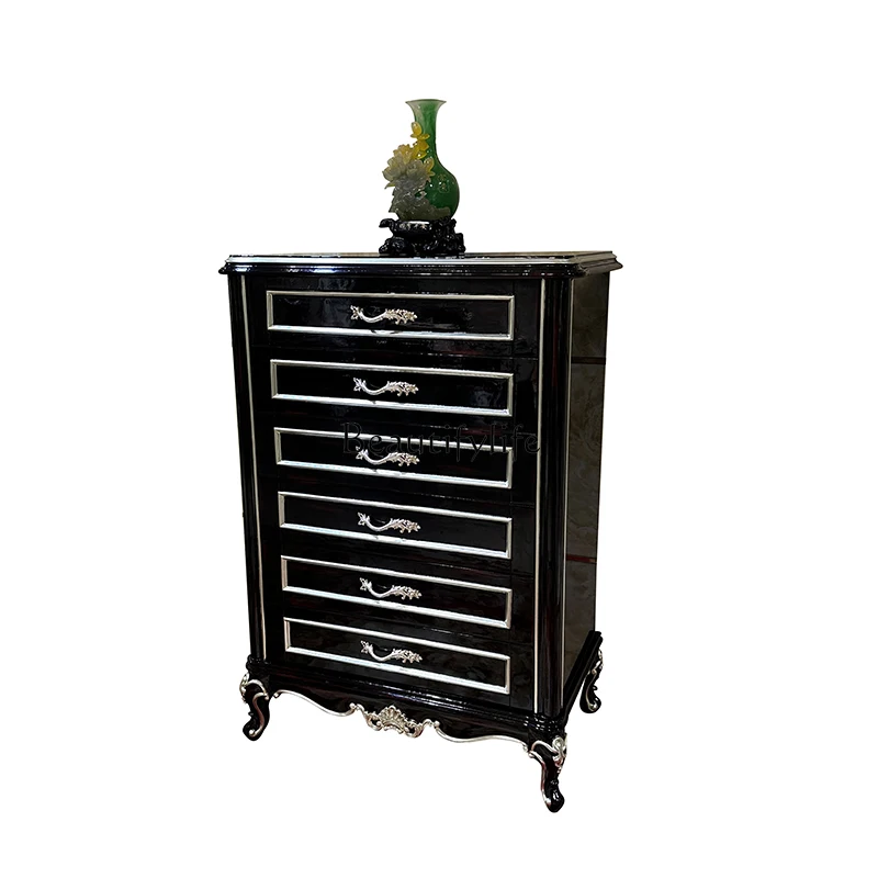 

*French luxury six-bucket cabinet, European solid wood luxury bedroom furniture six-bucket cabinet