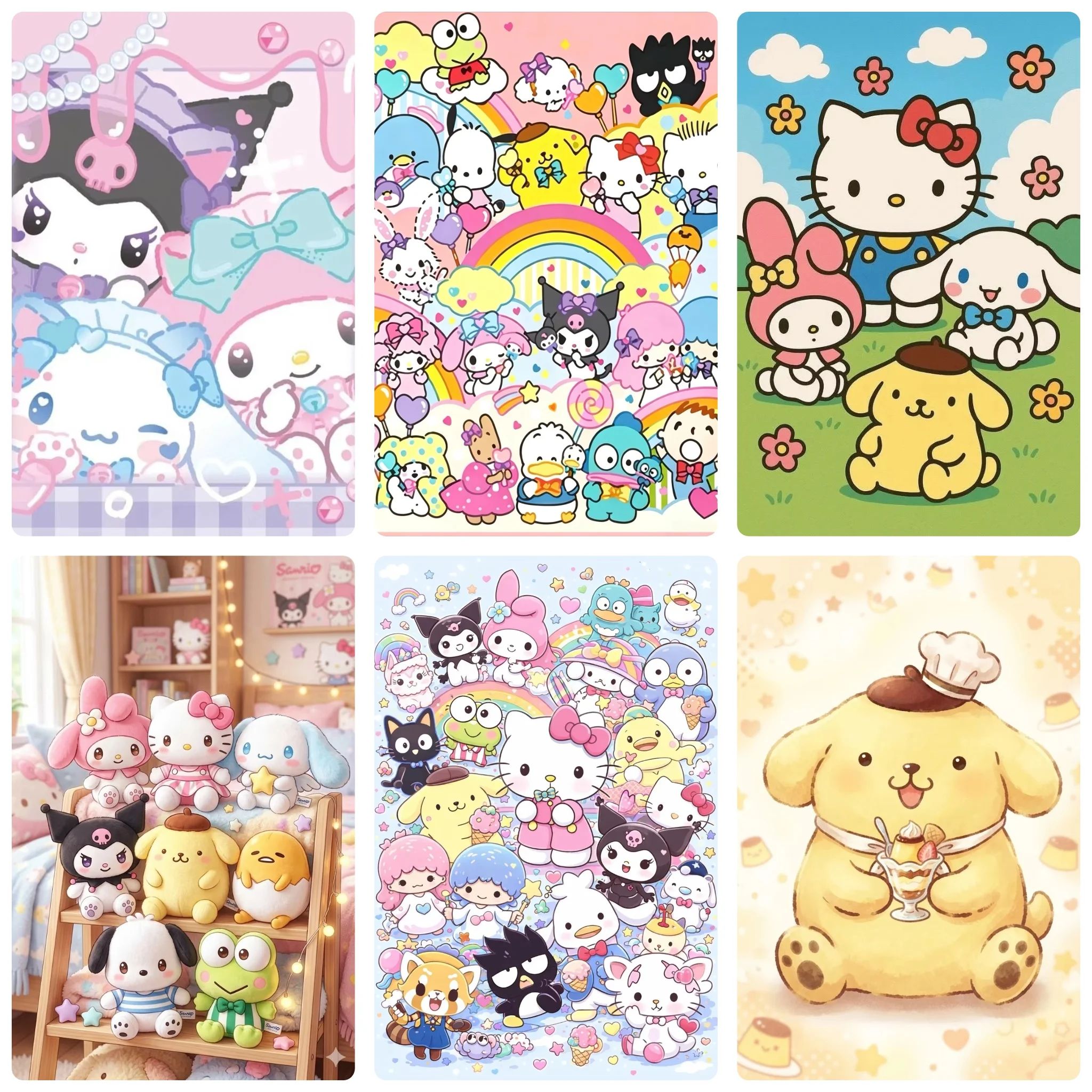 500/1000/1200/2000PCS Puzzle Sanrio Kawaii Cartoon Jigsaw Modern Home Decor Family Interactive Gift Holiday Gifts
