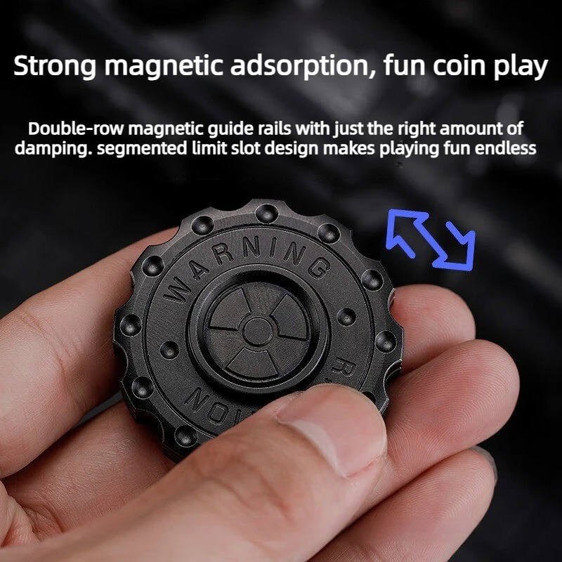 SJYEDC الجزء المغناطيسي الفرس الفولاذ المقاوم للصدأ الميكانيكية الدورية جيروسكوب ببصمة الإصبع لعبة تخفيف التوتر المركبة