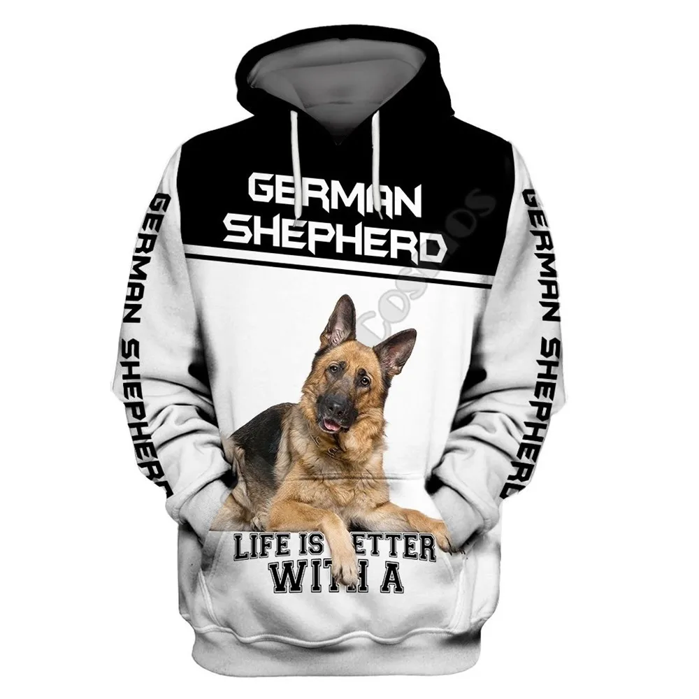 

Life Is Better With A German Shepherd 3D All Over Printed Hoodies Pullovers Street Tracksuit Love Dog 01