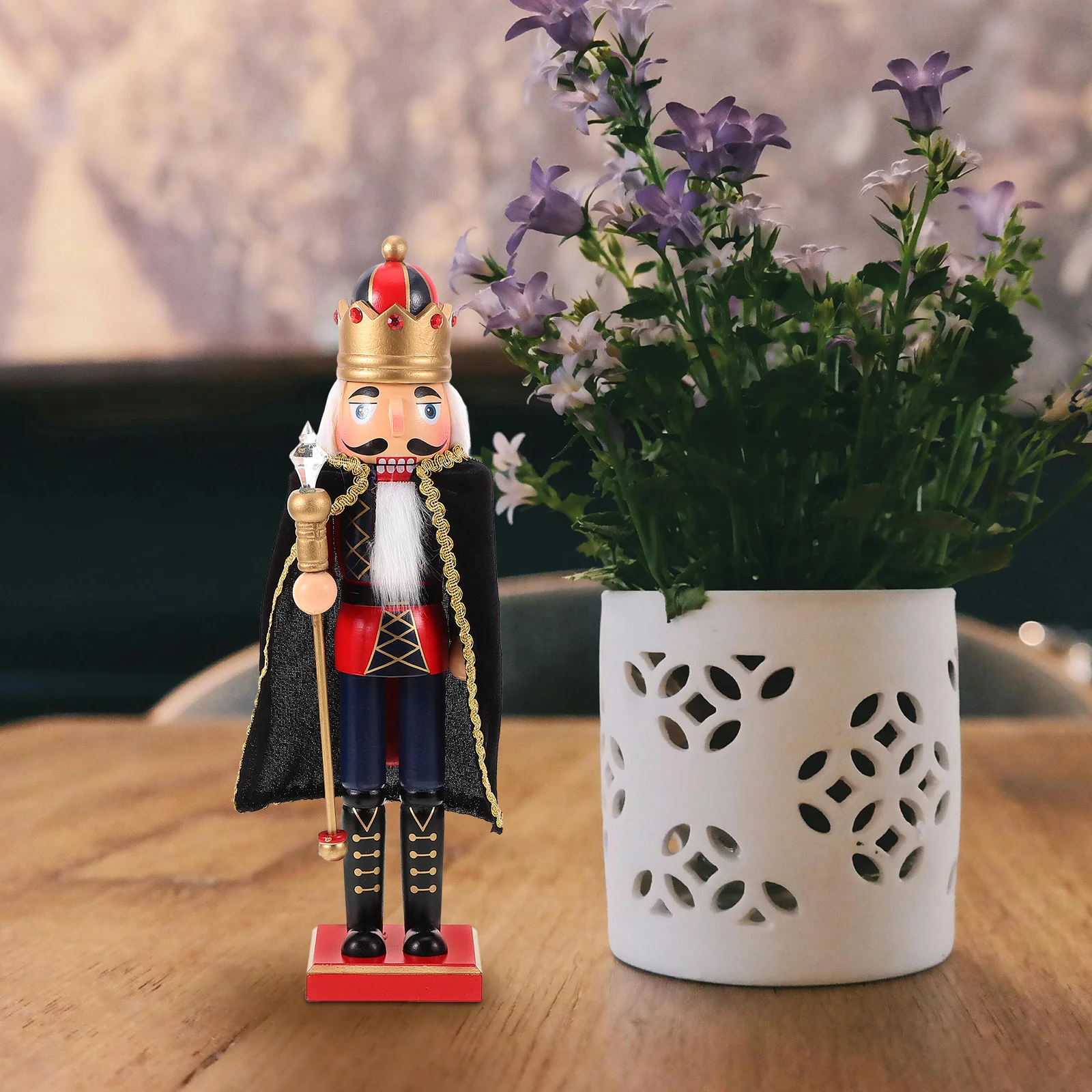 

Classic Wooden Nutcracker 35cm Tall Festival Decoration Nutcracker Ornament for Holiday Table Decor Nutcrackers Decorations