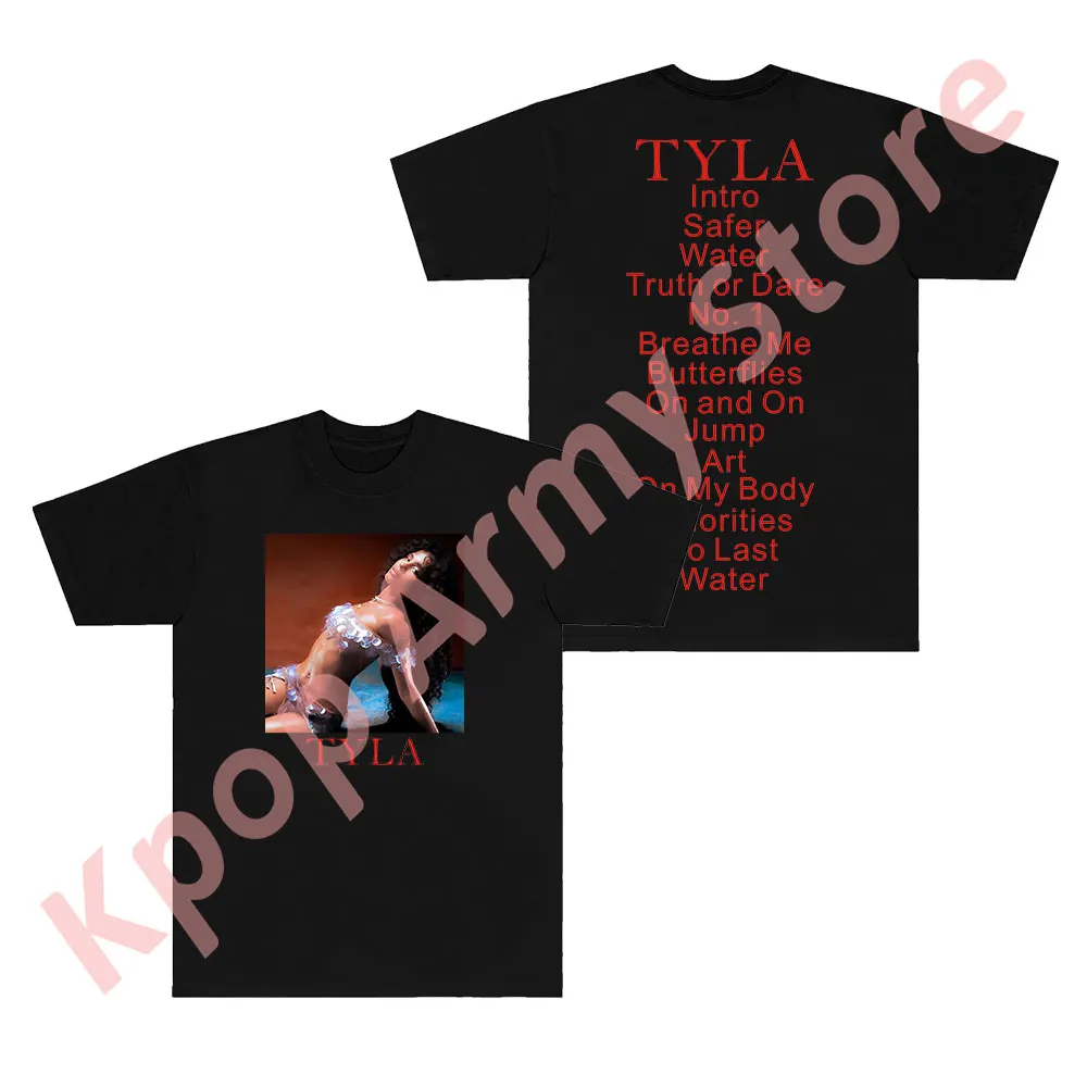 Tyla Water T-shirts Singer Tour Merch Tee Summer Women Men Fashion Casual Crewneck Short Sleeve