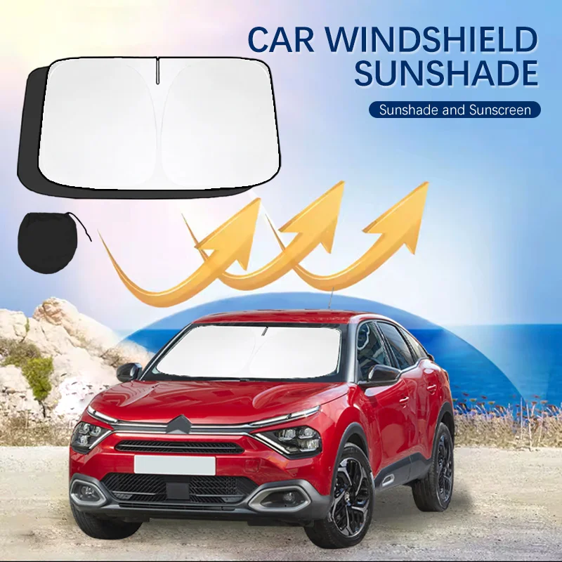 

For Citroen C4 Windshield Sun Shade Sunshade Sun Visor Protector Foldable Blocks UV Rays Laser Sun Protector