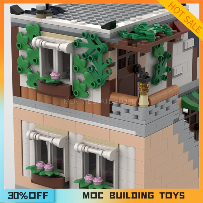 Personalizado MOC Ramen House e Gift Shop Building Blocks, Tecnologia Bricks, DIY Creative Assembly, Brinquedos Educativos, 1431Pcs