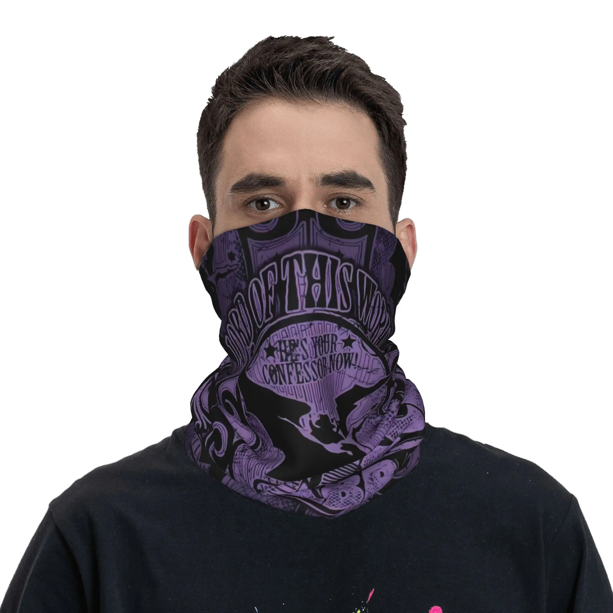 Custom S-Sabbathed Heavy Metal Neck Gaiter Men Women UV Face Shield Winter Rock Band  Bandana Scarf for Cycling