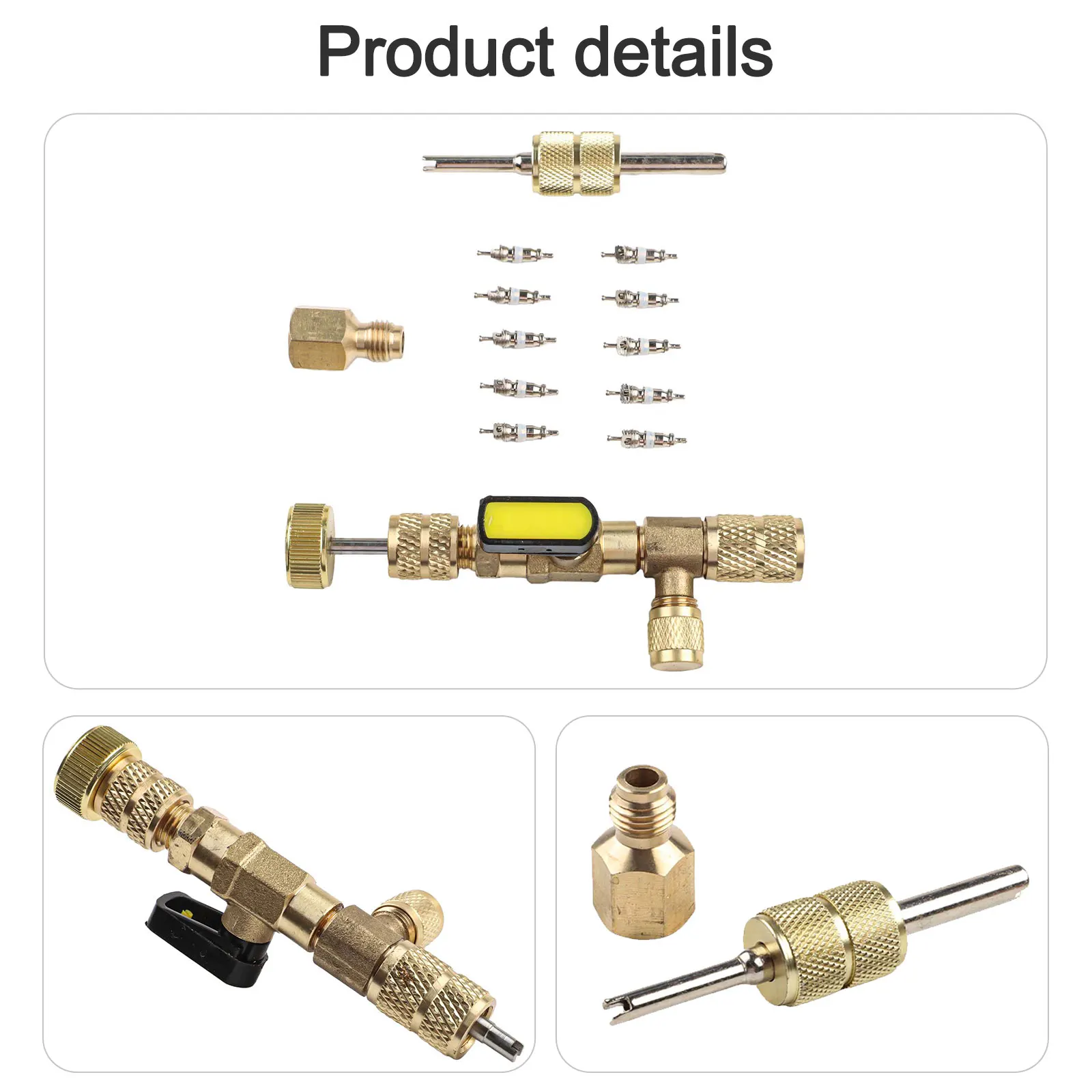 Valve Core Removal And Installation Tool Air Conditioner Repair Tool Valve Core Removal And Installation With Brass Adapter
