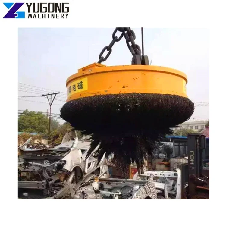 

YG magnetic lifter circular lifting electromagnet for excavator handling steel scraps circular magnetic chuck separator magnet