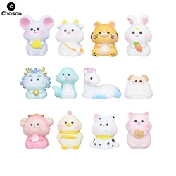 12 Chinese Zodiac Lunar Tiger Dragon Rat Horse DIY Animal Fairy Home Garden Decoration Miniature Figurines Ornaments Accessories
