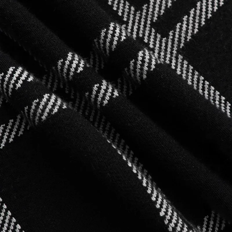 女性のファッションニットセーターベスト秋冬新スタイルアウターウェアインナーウェアノースリーブジレストライプチェック柄Vネックトップ