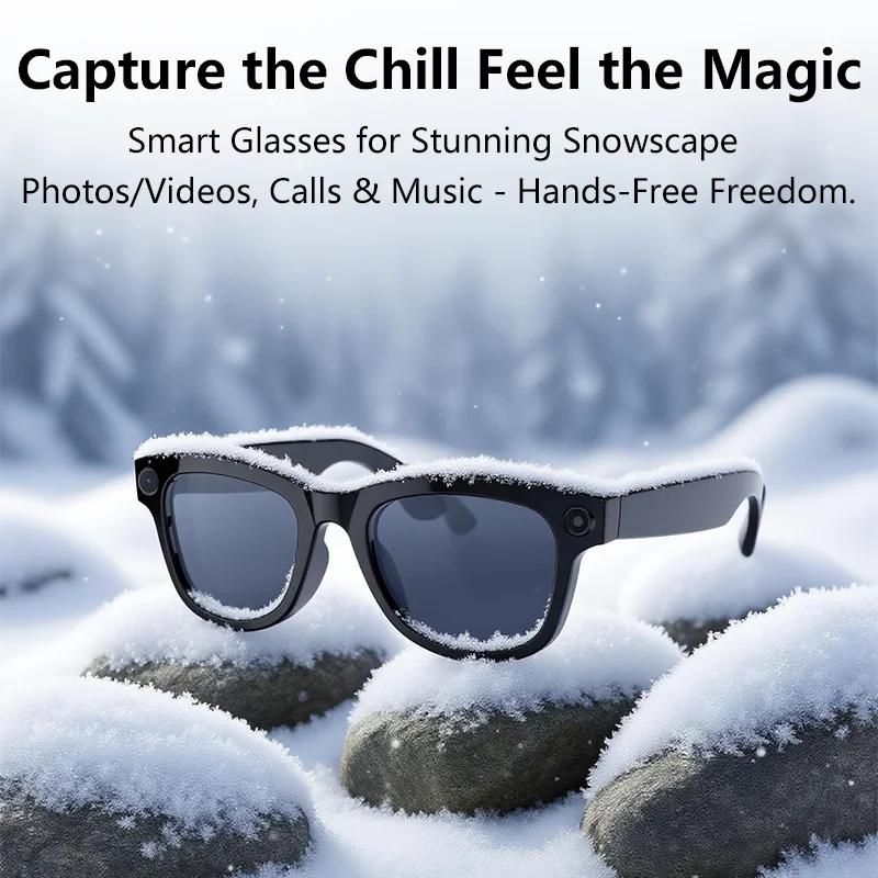 

2024 Умные очки с камерой 500 Вт AI Assistant WiFi 6/Bluetooth 5.3 Фильтр синего света Видео 4K Управление громкой связью Час воспроизведения 4 часа