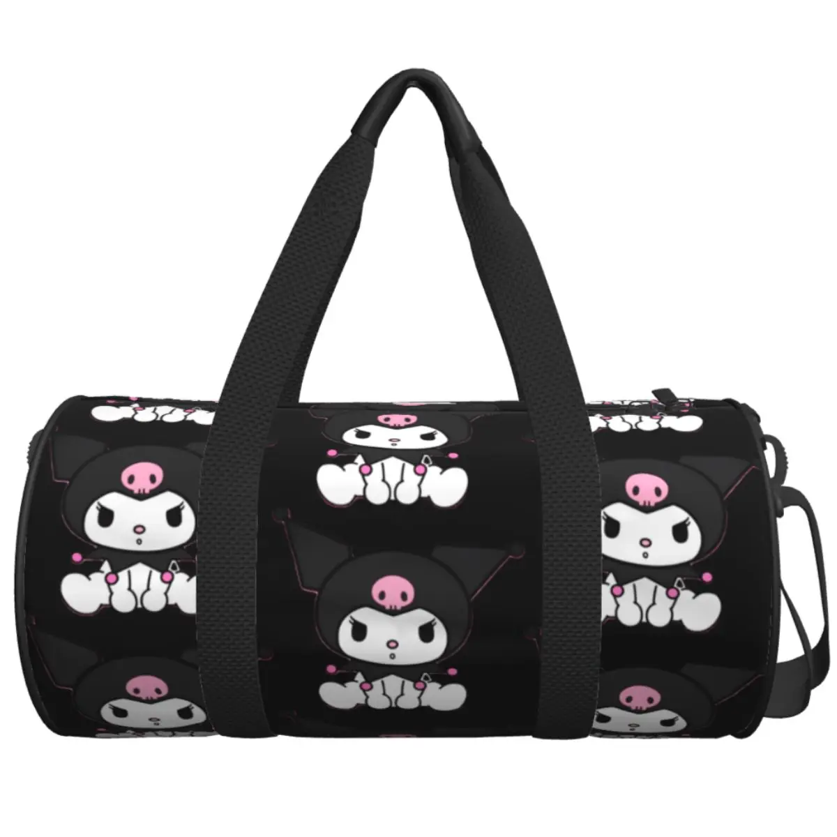 

Kawaii Kuromi японская милая дорожная сумка с героями мультфильмов, фиолетовая повседневная спортивная сумка, большая спортивная сумка в стиле ретро, мужская и женская сумка для фитнеса выходного дня