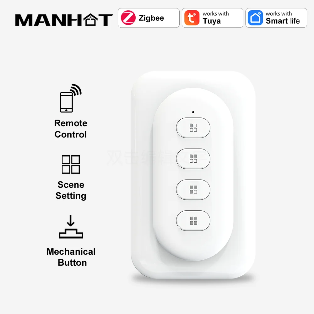 botao-inteligente-sem-fio-manhot-zigbee30-interruptor-de-cena-com-4-botoes-e-12-modos-alimentado-por-bateria-para-automacao-residencial-via-app-smart-life