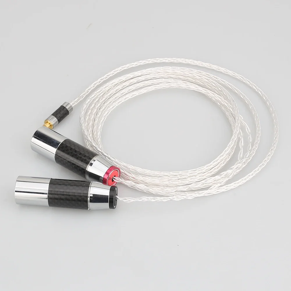 HIFI 8 Cores OCC Silver Plated 4.4mm/3.5mm/2.5mm TRRS Balanced to Dual 2x 3pin XLR Balanced Male Audio Adapter Cable