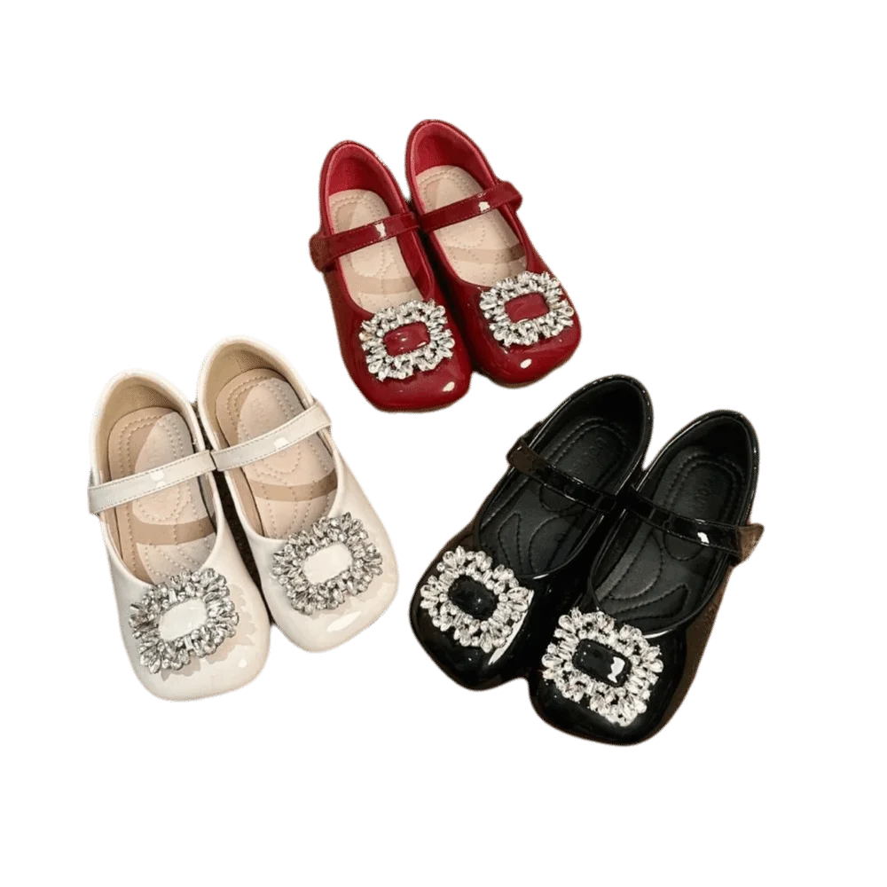 أحذية جلدية للأطفال من البولي يوريثان، أحذية ماري جين ذات نعل ناعم، خفيفة الوزن، سهلة الارتداء، أحذية الأميرة للفتيات، موسم الربيع