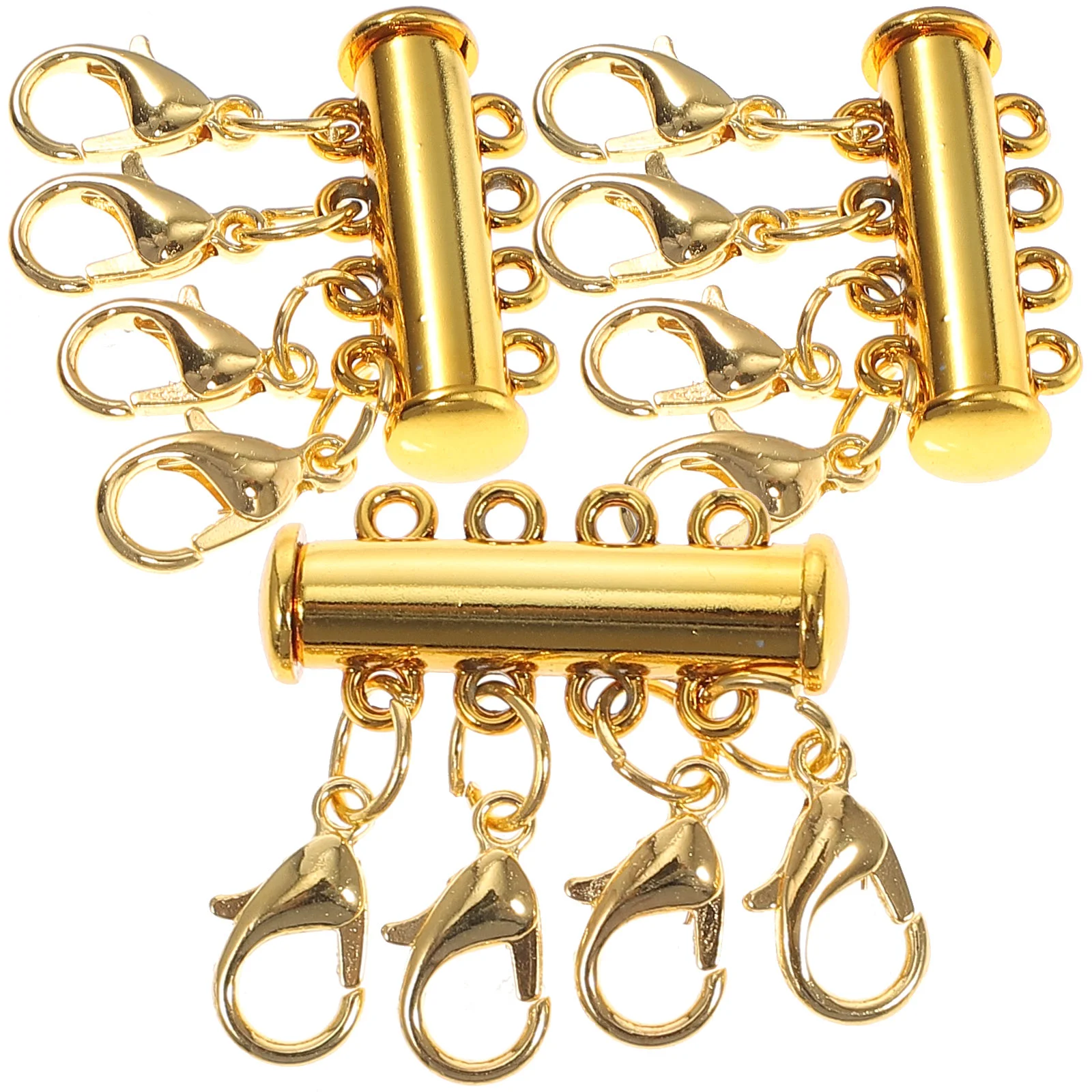 

3 Pcs Bracelets Clasps for Wrist Chain Double Row DIY Jewerly Copper Connect Buckle