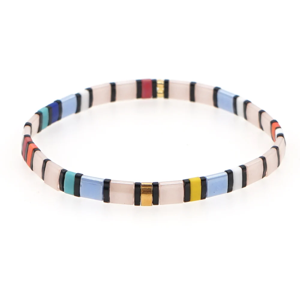 Go2Boho Miyuki Bracelet For Women Tila Beads Bracelets Boho Jewelry Gift for Her Handmade Beaded Pulseras Summer Beach Jewellery
