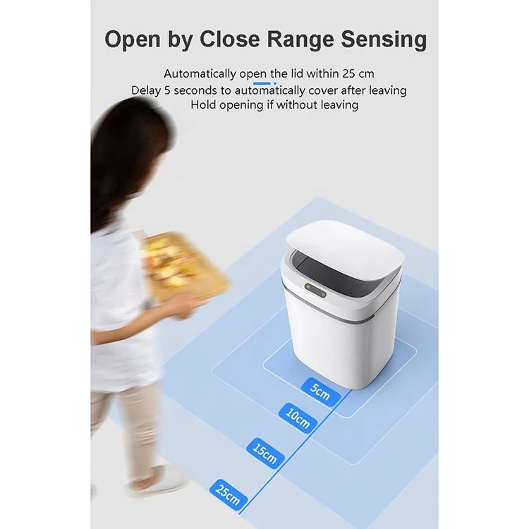 Intelligent garbage can with cover induction home bedroom, living room, kitchen and toilet creative automatic, large capacity