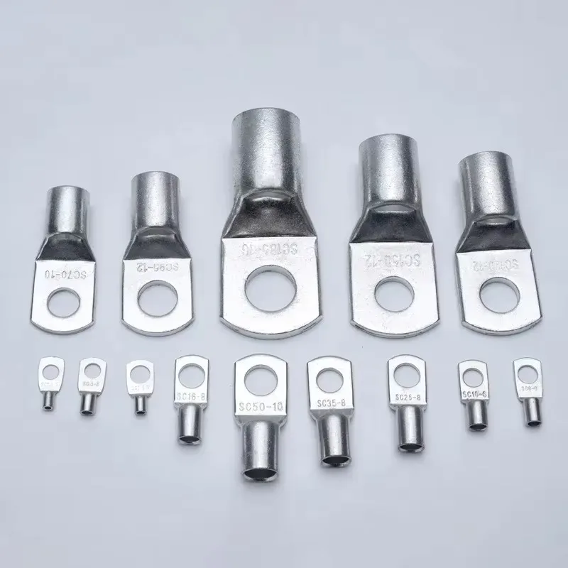 5/10/20Pcs SC2.5 SC4 SC6-SC35 Hole Tinned Copper Cable Lugs Wire Ring Connectors Copper Tube Lug Bolt