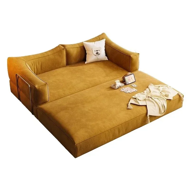 

Sofa bed sitting and lying dual-purpose bed antique living room folding module sofa bed retro fabric sofa