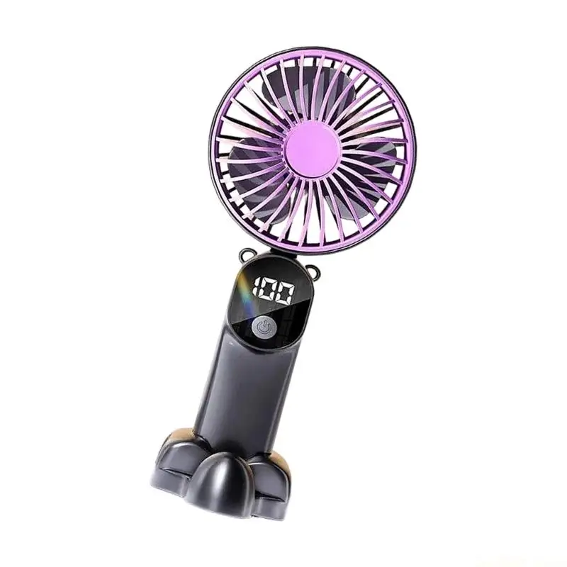 D0AB USB Rechargeable Mini Fan Portable Handheld Fan with 6 Speed Setting Quiet