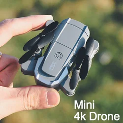 Mini Drone 4k HD Camera Aerial Aircraft Air Pressure Fixed Height Folding Pocket Remote Control Airplane Toys for Kids Gift
