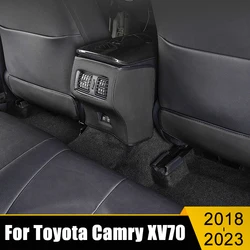 Car Anti-dirty Pads For Toyota Camry 70 XV70 2018-2020 2021 2022 2023 Leather Seat Back Child Anti-kick Mat Protection Cover