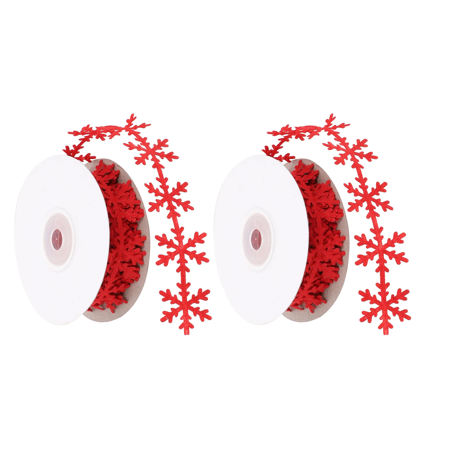 

2 Pcs Christmas Decorations Snowflake Wrapping Ribbon Garland Gift Halloween Sweets