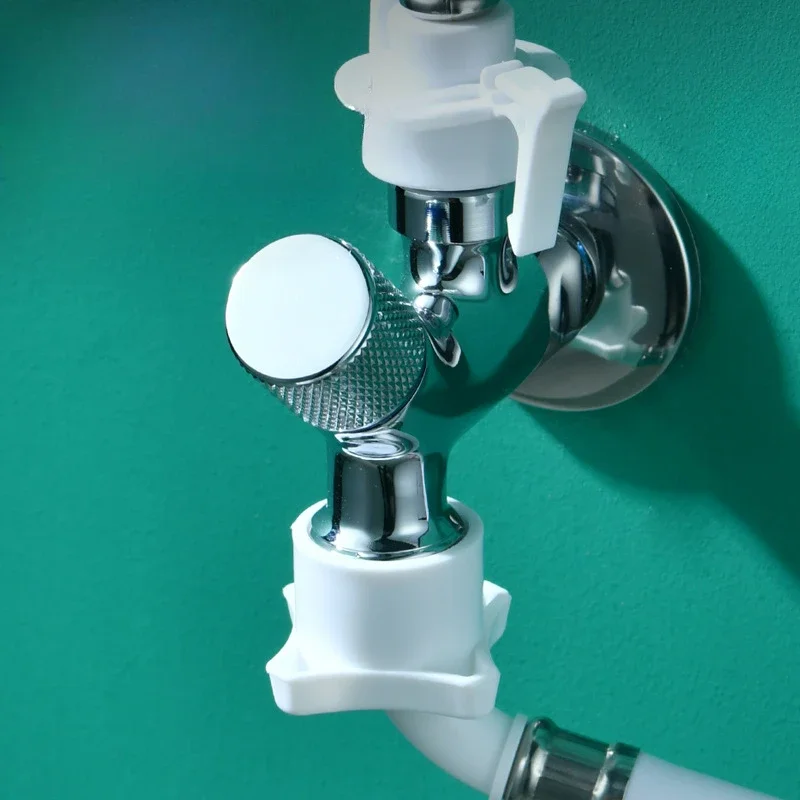 Brass Wall Mounted Angle Valve Household Washing Machine Water Tap Multi-functional Bathroom Faucets Single Control