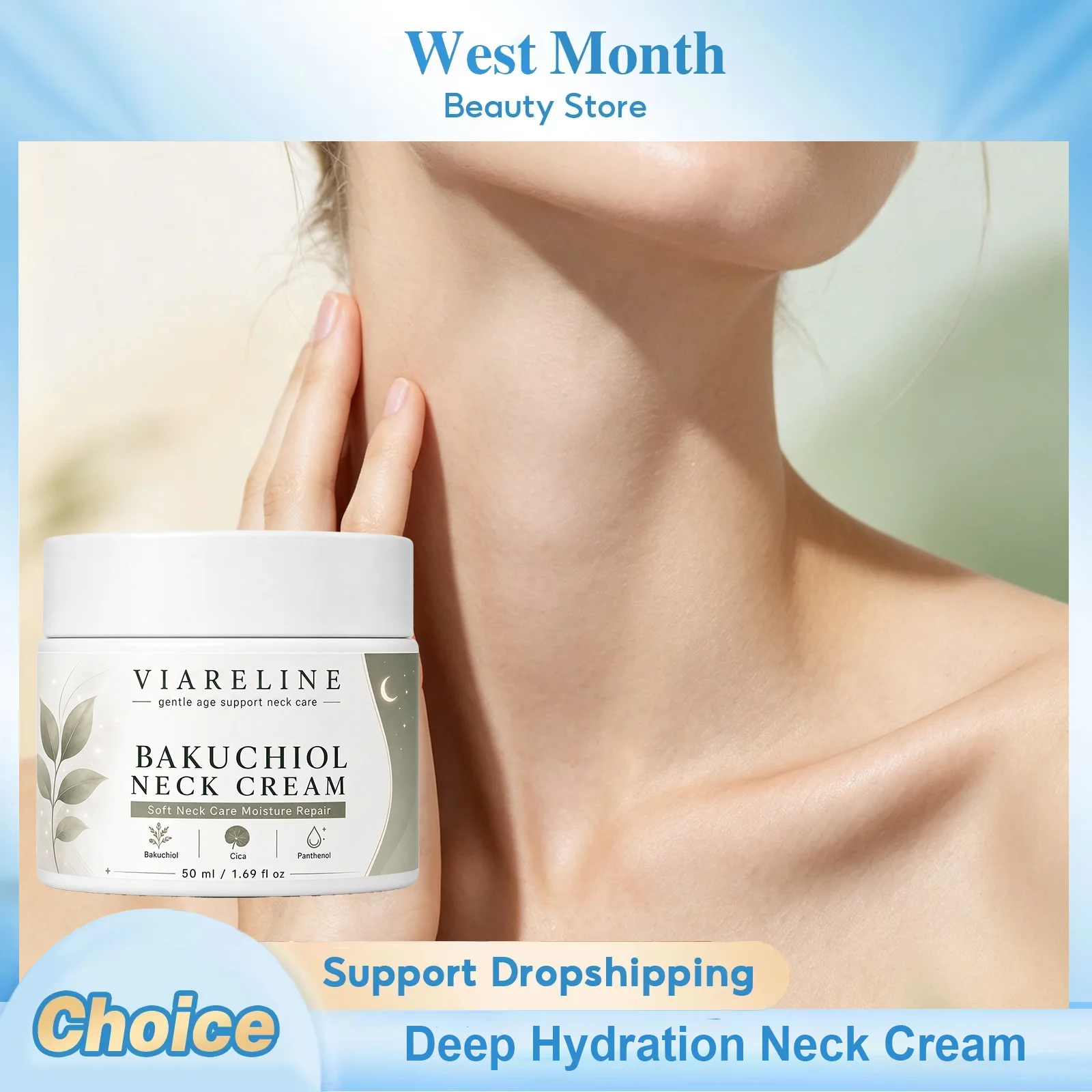 Neck Cream Skin Barrier Repair Eliminate Neck Fine Lines Improve Dry Rough Neck Skin Remove Double Chin Deep Hydration Neck Care