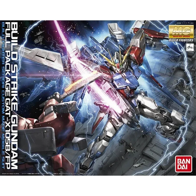 Bandai Original GUNDAM Anime Model MG 1/100 BUILD STRIKE GUNDAM FULL PACKAGE GAT-X105B/FP Action Figure Toys Gifts For Kids