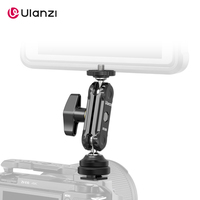 Ulanzi R098 360° Double Ball Heads with Cold Shoe Mount for DSLR Camera with 1/4'' Screw for Monitor Video Light Mic Mount