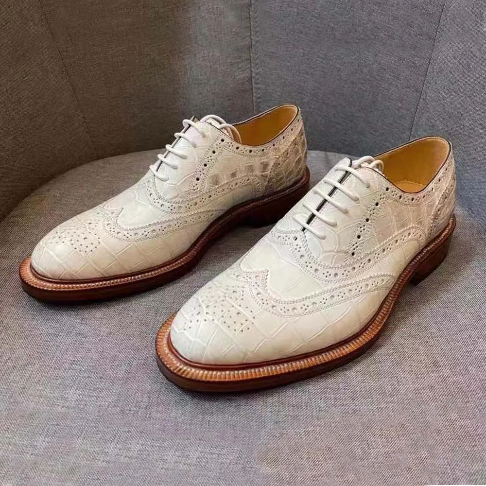 afanzhe nerw arrival men dress shoes men crocodile leather shoes male formal shoes men oxford shoes