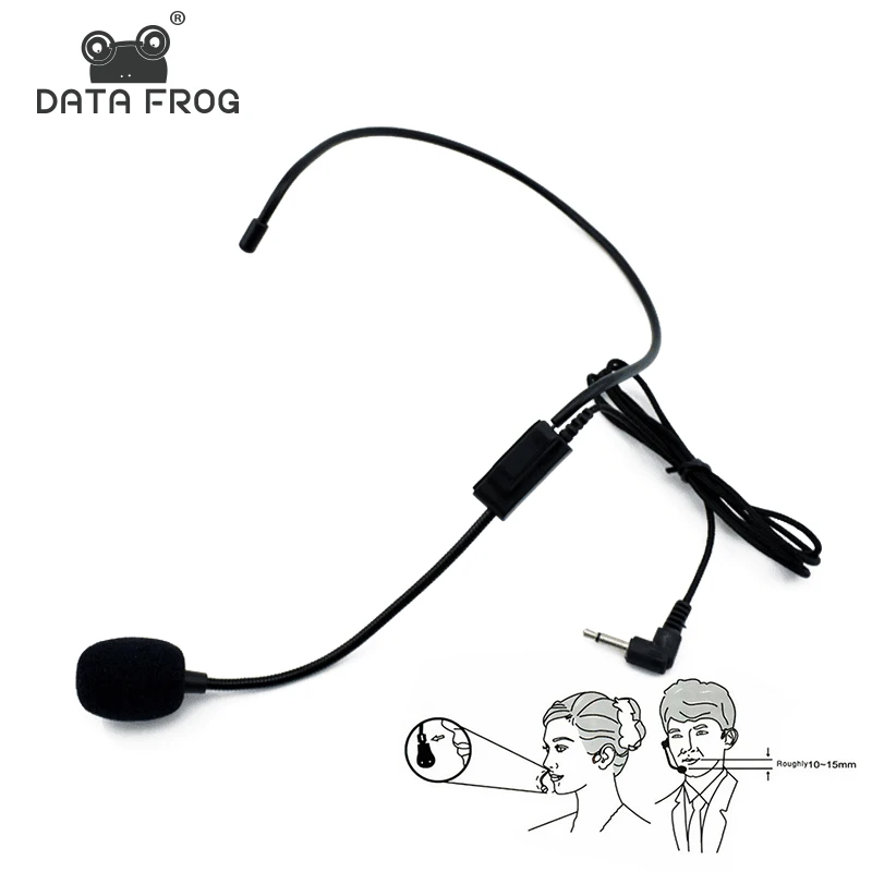 DATA FROG-micrófono con cable para transmisión en vivo, dispositivo con cancelación de ruido para Podcast, grabación, estudio, transmisión, portátil, PC de escritorio, 3,5 MM