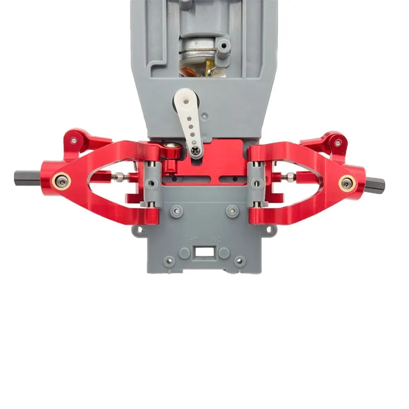 1 Juego de copa de dirección de coche RC, brazo oscilante superior e inferior, deslizador de dirección, bloque de torneado de Metal adecuado para piezas WPL D12 D42